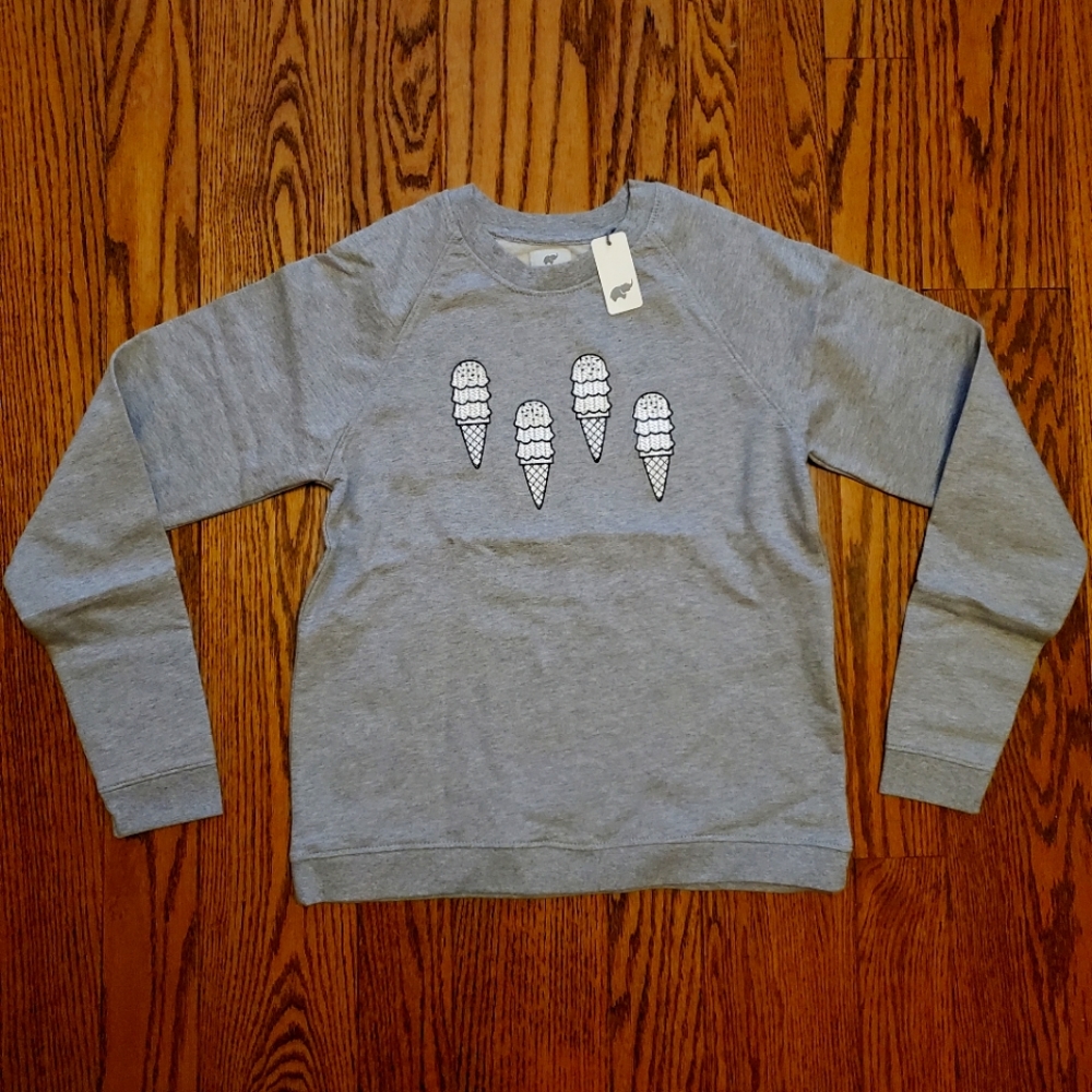 Monica and Andy Ice Cream Cone Sweatshirt Small New